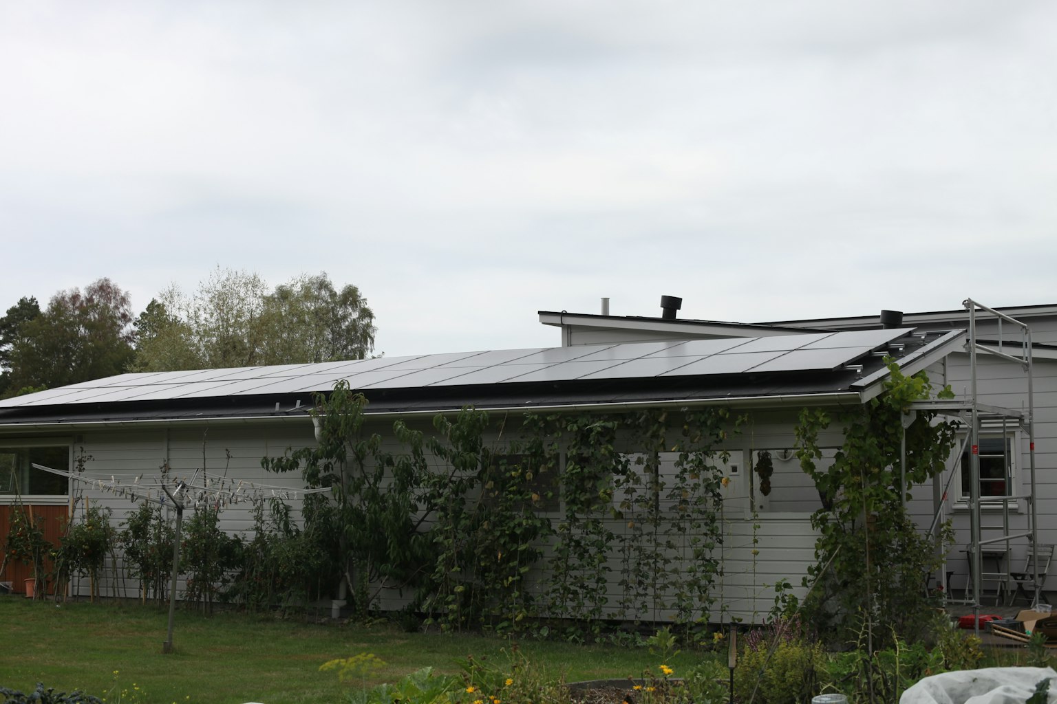 Villa med solceller i Kungsbacka